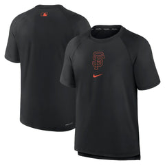 San Francisco Giants Nike Authentic Collection Pregame Raglan Performance T-Shirt - Black - Nike Lifestyle