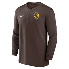 San Diego Padres Nike Authentic Collection Game Time Performance Quarter-Zip Top - Brown - Nike Discount