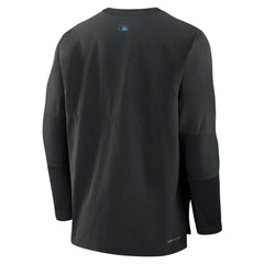 Miami Marlins Nike Authentic Collection Player Dri-FIT Lightweight Pullover - Black - Nike Lifestyle