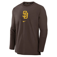 San Diego Padres Nike Authentic Collection Player Dri-FIT Lightweight Pullover - Brown - Nike Lifestyle