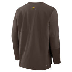 San Diego Padres Nike Authentic Collection Player Dri-FIT Lightweight Pullover - Brown - Nike Lifestyle