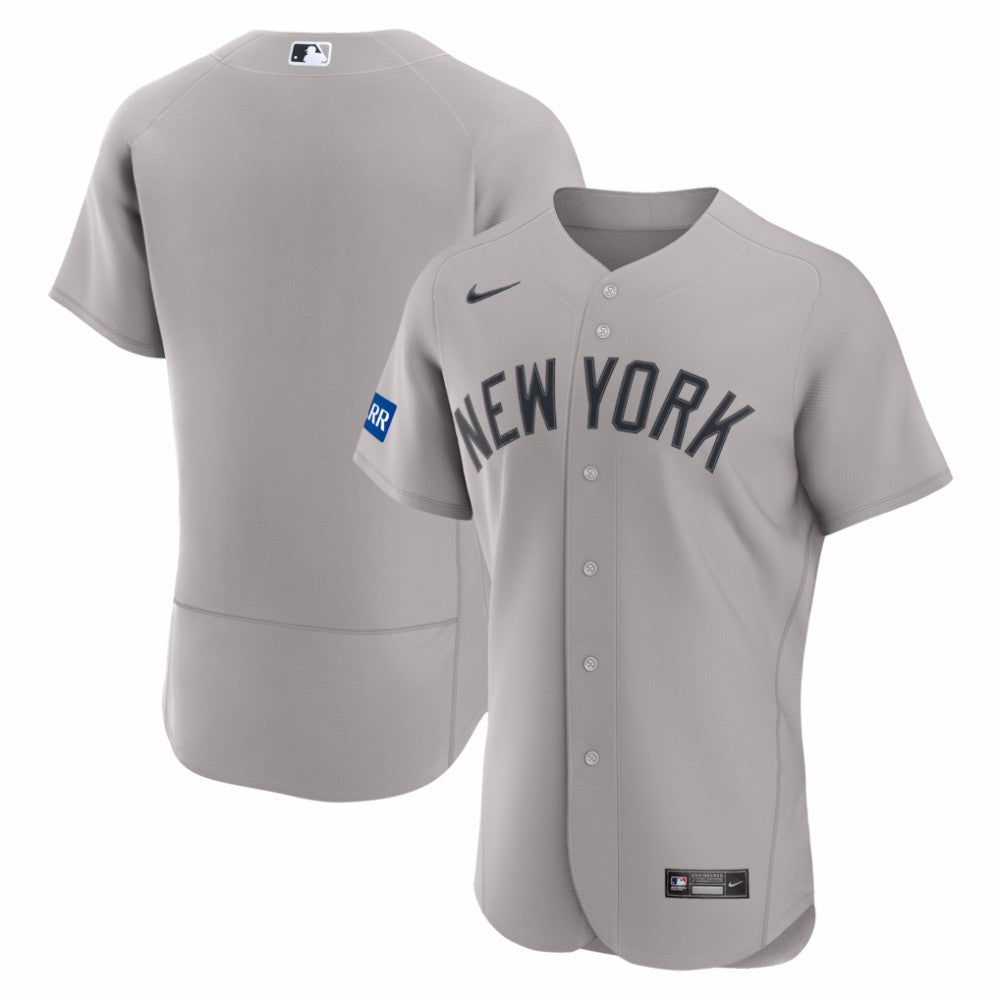 New York Yankees Nike Road Sponsor Patch Authentic Jersey - Gray - Nike Online