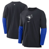 Toronto Blue Jays Nike Authentic Collection Player Dri-FIT Lightweight Pullover - Navy - Nike Discount