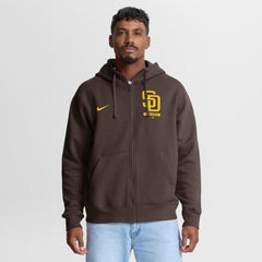 San Diego Padres Nike Primetime Lockup Full-Zip Hoodie - Brown - Nike Lifestyle
