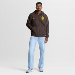 San Diego Padres Nike Primetime Lockup Full-Zip Hoodie - Brown - Nike Lifestyle