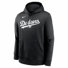 Los Angeles Dodgers Nike Logo Club Fleece Hoodie - Black - Nike Sale