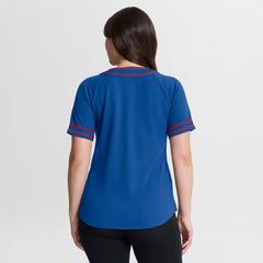 Texas Rangers Fanatics Women's Diva Race Ahead Raglan V-Neck T-Shirt - Royal - Fanatics Sale