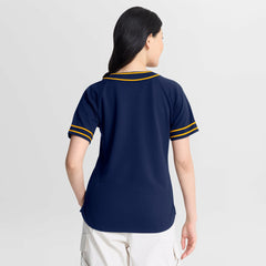 Milwaukee Brewers Fanatics Women's Diva Race Ahead Raglan V-Neck T-Shirt - Navy - Fanatics Sale