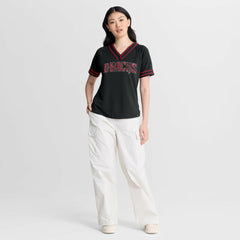 Arizona Diamondbacks Fanatics Women's Diva Race Ahead Raglan V-Neck T-Shirt - Black - Fanatics on Sale