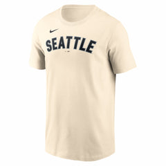 Seattle Mariners Nike Alternate Wordmark T-Shirt - Cream - Nike Lifestyle