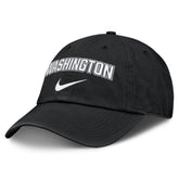 Washington Nationals Nike Primetime Club Adjustable Hat - Black - Nike Lifestyle