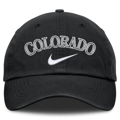 Colorado Rockies Nike Primetime Club Adjustable Hat - Black - Nike Discount