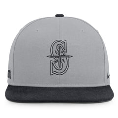 Seattle Mariners Nike Primetime Pro Dri-FIT Snapback Hat - Gray/Navy - Nike on Sale
