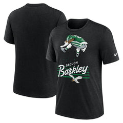Nike Saquon Barkley Philadelphia Eagles Player Graphic T-Shirt Heather Black