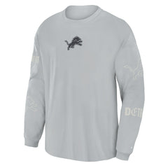 Fanatics Detroit Lions Oversized Type Play Long Sleeve T-Shirt Gray