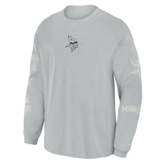 Fanatics Minnesota Vikings Oversized Type Play Long Sleeve T-Shirt Gray