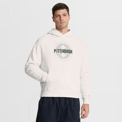 Fanatics Pittsburgh Steelers Oversized Type Play Location Hoodie Cream