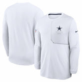 Nike Dallas Cowboys Sideline Coach UV Dri-FIT Long Sleeve Shirt White
