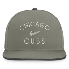 Chicago Cubs Nike Pro Dri-FIT Snapback Hat - Olive - Nike Discount