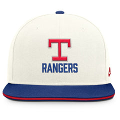 Texas Rangers Nike Cooperstown Pro Dri-FIT Snapback Hat - Cream/Royal - Nike Discount