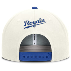 Kansas City Royals Nike Cooperstown Pro Dri-FIT Snapback Hat - Cream/Royal - Nike Lifestyle