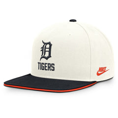 Detroit Tigers Nike Cooperstown Pro Dri-FIT Snapback Hat - Cream/Navy - Nike Lifestyle