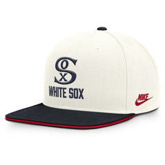 Chicago White Sox Nike Cooperstown Pro Dri-FIT Snapback Hat - Cream/Navy - Nike Discount