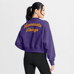 Nike Minnesota Vikings Women's Phoenix Fleece Quarter-Zip Sweatshirt Purple