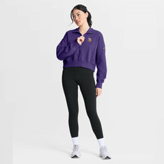 Nike Minnesota Vikings Women's Phoenix Fleece Quarter-Zip Sweatshirt Purple