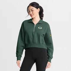 Nike Green Bay Packers Women's Phoenix Fleece Quarter-Zip Sweatshirt Green
