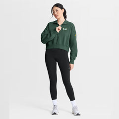 Nike Green Bay Packers Women's Phoenix Fleece Quarter-Zip Sweatshirt Green