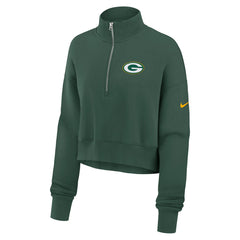 Nike Green Bay Packers Women's Phoenix Fleece Quarter-Zip Sweatshirt Green