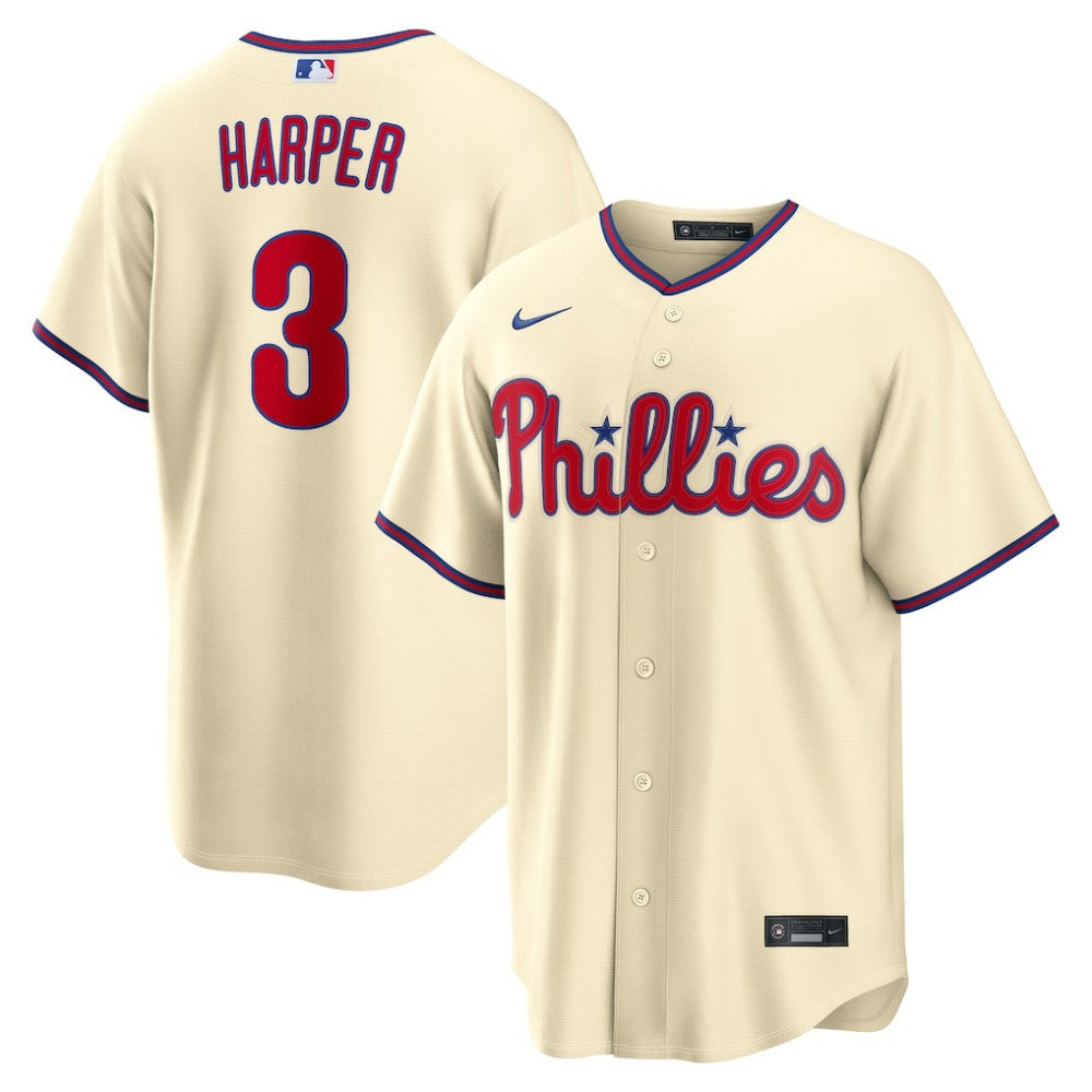 Bryce Harper Philadelphia Phillies Nike Alternate Replica Jersey - Cream - Nike Online