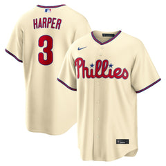 Bryce Harper Philadelphia Phillies Nike Alternate Replica Jersey - Cream - Nike Online