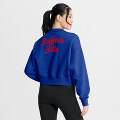 Nike Buffalo Bills Women's Phoenix Fleece Quarter-Zip Sweatshirt Royal