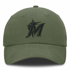 Miami Marlins Fanatics Pine Rider Adjustable Hat - Olive - Fanatics on Sale
