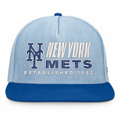 New York Mets Fanatics Twinbill Snapback Hat - Denim - Fanatics on Sale