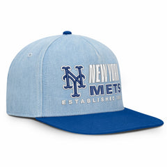 New York Mets Fanatics Twinbill Snapback Hat - Denim - Fanatics on Sale