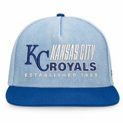 Kansas City Royals Fanatics Twinbill Snapback Hat - Denim - Fanatics on Sale