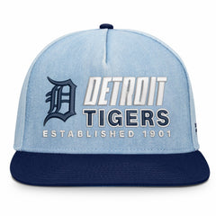 Detroit Tigers Fanatics Twinbill Snapback Hat - Denim - Fanatics on Sale