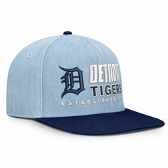 Detroit Tigers Fanatics Twinbill Snapback Hat - Denim - Fanatics on Sale