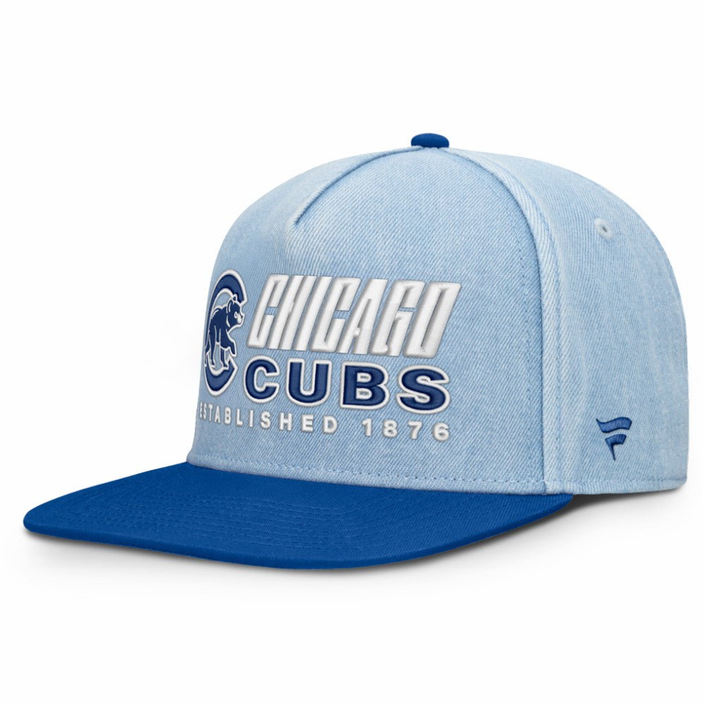 Chicago Cubs Fanatics Twinbill Snapback Hat - Denim - Fanatics Lifestyle