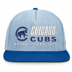 Chicago Cubs Fanatics Twinbill Snapback Hat - Denim - Fanatics Lifestyle