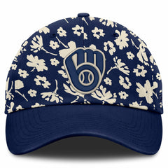 Milwaukee Brewers Fanatics Women's Blossom Adjustable Hat - Navy - Fanatics Sale