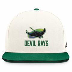 Tampa Bay Rays Nike Cooperstown Pro Dri-FIT Snapback Hat - Cream/Green - Nike Sale