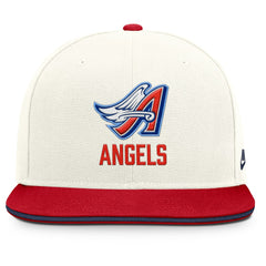 Los Angeles Angels Nike Cooperstown Pro Dri-FIT Snapback Hat - Cream/Red - Nike Sale
