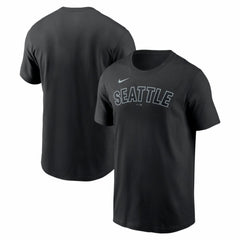 Seattle Mariners Nike Alternate Wordmark T-Shirt - Black - Nike Sale