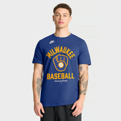 Milwaukee Brewers Nike Cooperstown Collection T-Shirt - Royal - Nike on Sale