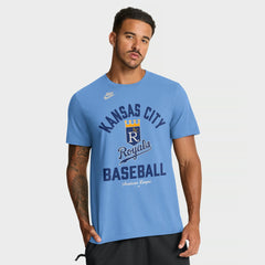Kansas City Royals Nike Cooperstown Collection T-Shirt - Light Blue - Nike Discount