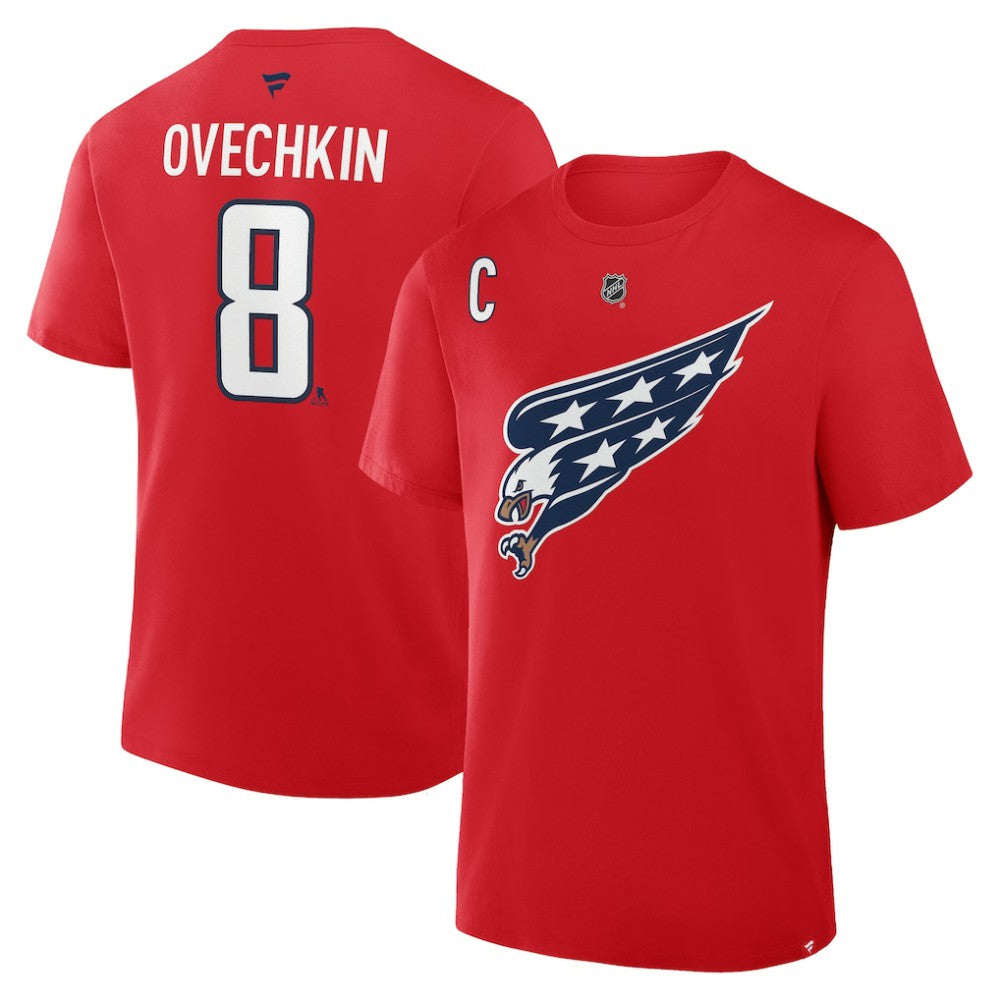 Alexander Ovechkin Washington Capitals Fanatics Authentic Stack Name & Number T-Shirt - Red - NHL 2001569469